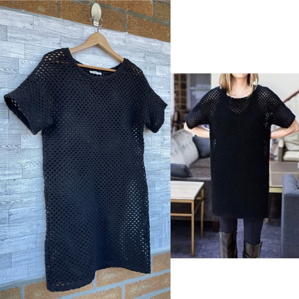 Emerson Fry Womens Wool Open Weave Net Woven Dress small